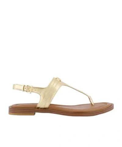Michael Kors Round Toe Flat Slippers In Brown