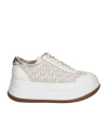 Michael Kors Round Toe Low-top Casual Shoes In White