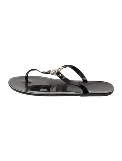 Pre-owned Michael Kors Rubber Flip Flops In Silver