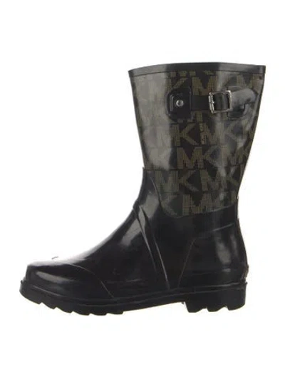 Pre-owned Michael Kors Rubber Printed Rain Boots In Multi
