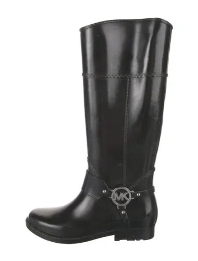 Pre-owned Michael Kors Rubber Rain Boots In Black
