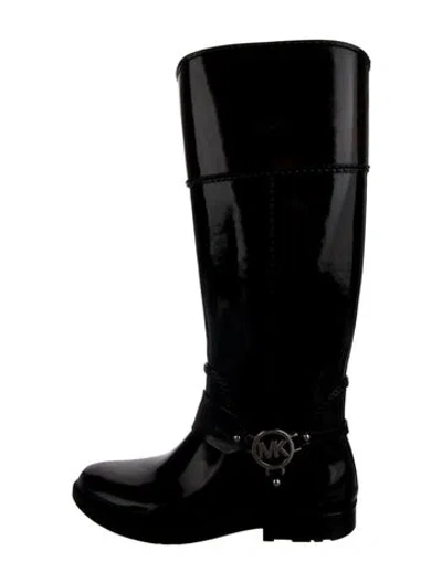 Pre-owned Michael Kors Rubber Rain Boots In Black