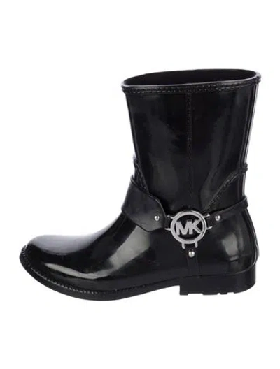 Pre-owned Michael Kors Rubber Rain Boots In Black