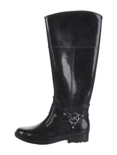 Pre-owned Michael Kors Rubber Rain Boots In Black