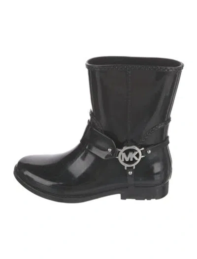 Pre-owned Michael Kors Rubber Rain Boots In Black