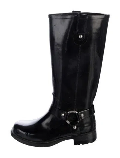 Pre-owned Michael Kors Rubber Rain Boots In Black