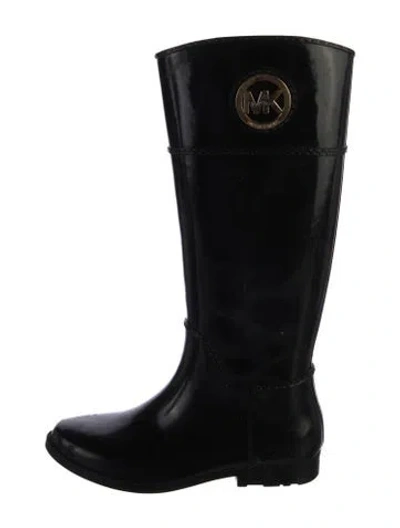Pre-owned Michael Kors Rubber Rain Boots In Black