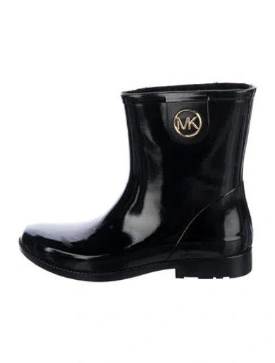Pre-owned Michael Kors Rubber Rain Boots In Black