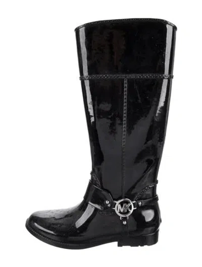 Pre-owned Michael Kors Rubber Rain Boots In Black