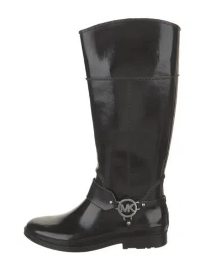 Pre-owned Michael Kors Rubber Rain Boots In Black
