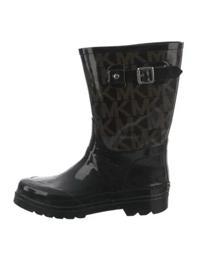 Pre-owned Michael Kors Rubber Rain Boots In Blue