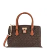 Michael Kors Ruby Small Logo Satchel In Brown