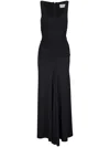 Michael Kors Ruched Tank Gown In Schwarz