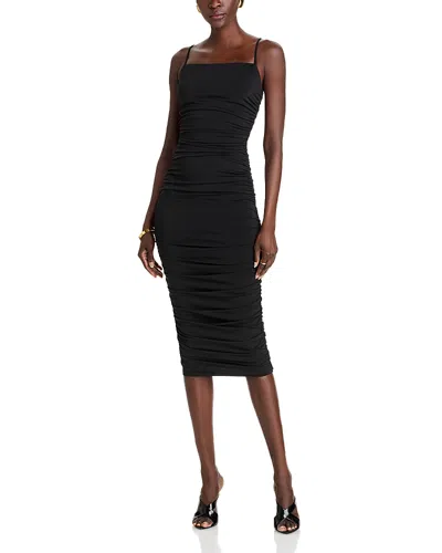 MICHAEL KORS RUCHED MIDI DRESS