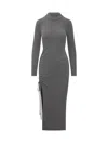Michael Kors Long Sleeve Dress In Grey