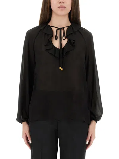 MICHAEL KORS RUFFLE BLOUSE