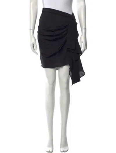 Pre-owned Michael Kors Ruffle Embellishment Mini Skirt In Black