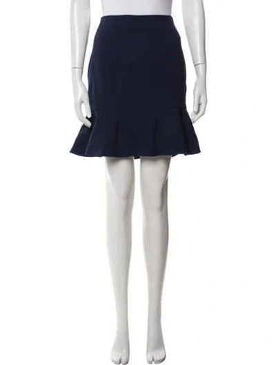 Pre-owned Michael Kors Ruffle Embellishment Mini Skirt In Blue