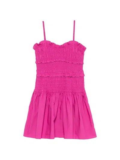 Michael Kors Ruffled Mini Dress In Pink