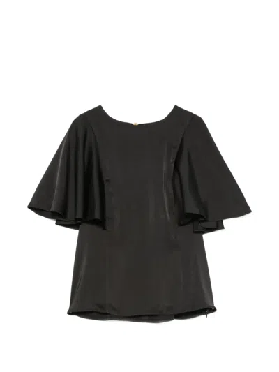 Michael Kors Ruffled-sleeves Blouse In Black