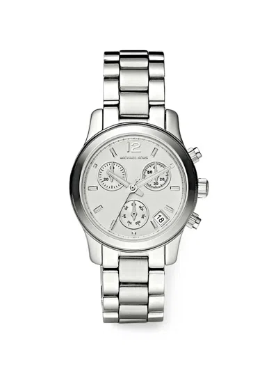 Michael Kors Runway Chronograph 33mm Watch In Metallic