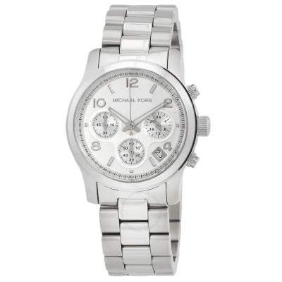 Michael Kors Runway Chronograph Quartz Silver Dial Ladies Watch Mk7325