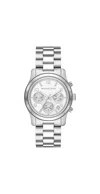 Michael Kors Runway Chronograph Stainless Steel Ladies Watch In Metallic