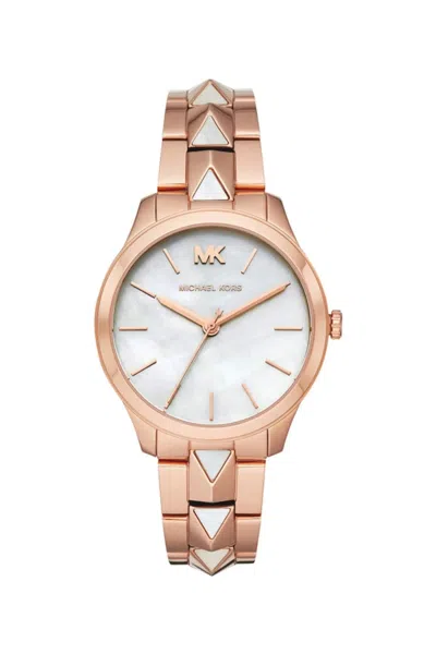 Michael Kors Runway Mk6671 Women's Two-tone Quartz 38mm Watch In Gold