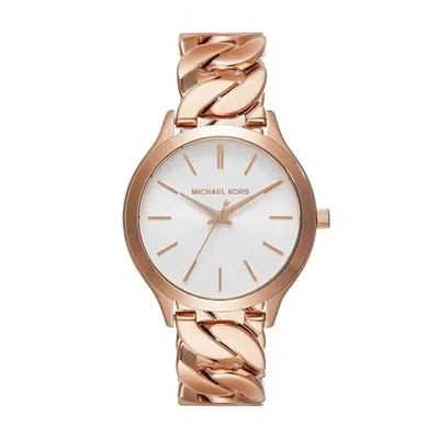 Pre-owned Michael Kors Runway Mk7473 Watch In Stainless Steel In Silver