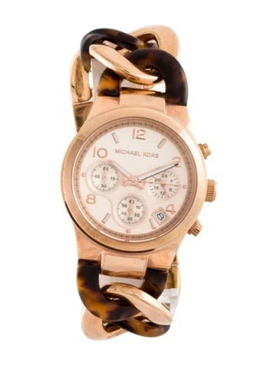 Pre-owned Michael Kors Runway Twist Watch, 38mm In Multi