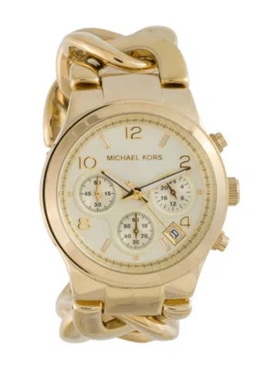 Pre-owned Michael Kors Runway Twist Watch, 38mm In Multi