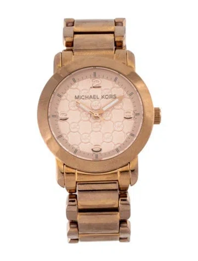 Pre-owned Michael Kors Runway Watch, 34mm In Multicolor