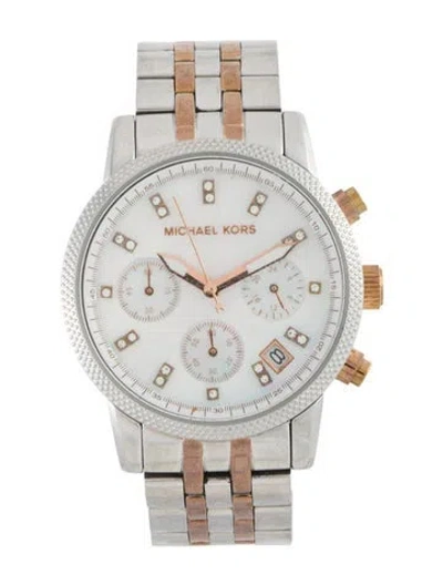 Pre-owned Michael Kors Runway Watch, 37mm In Multi