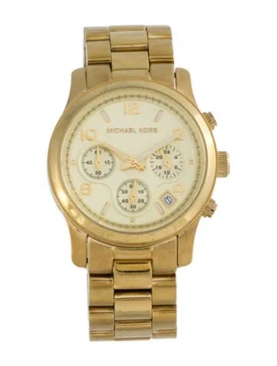 Pre-owned Michael Kors Runway Watch, 38mm In Multi
