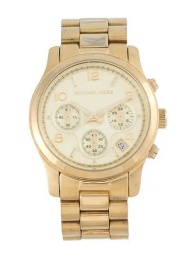 Pre-owned Michael Kors Runway Watch, 38mm In Multi