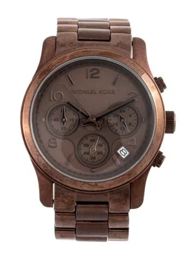 Pre-owned Michael Kors Runway Watch, 38mm In Multi