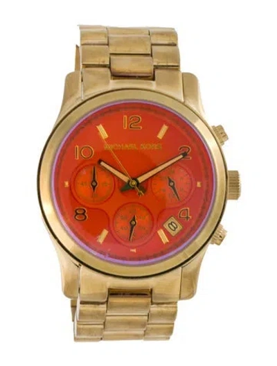 Pre-owned Michael Kors Runway Watch, 38mm In Multi