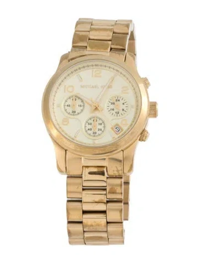 Pre-owned Michael Kors Runway Watch, 38mm In Multicolor