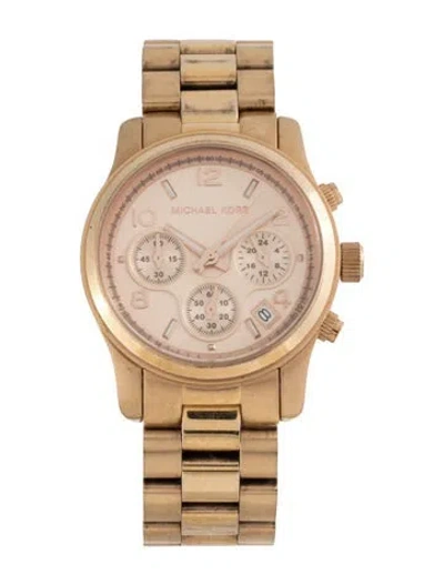 Pre-owned Michael Kors Runway Watch, 38mm In Multicolor