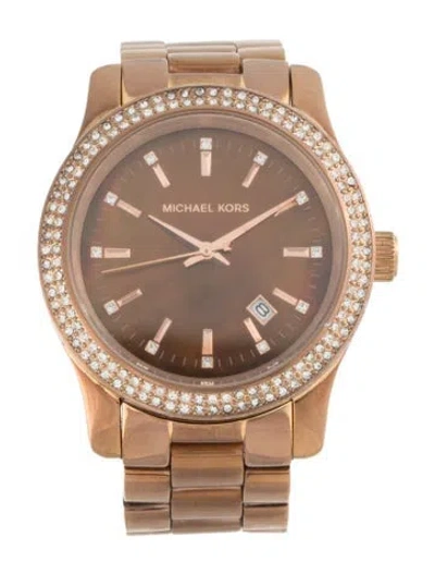Pre-owned Michael Kors Runway Watch, 39mm In Multi