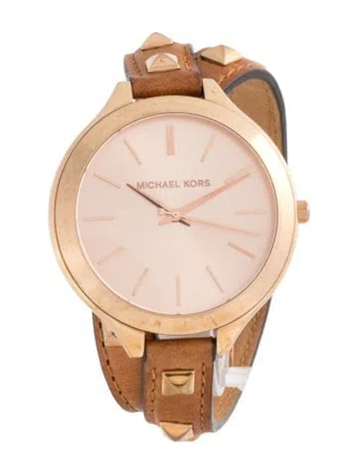 Pre-owned Michael Kors Runway Watch In Multicolor