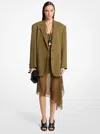 Michael Kors Ryan Stretch Wool Blazer In Green In Pattern