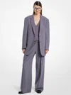 Michael Kors Ryan Stretch Wool Blazer In Purple In Purple