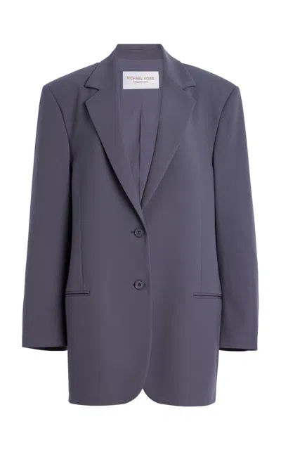 Michael Kors Ryan Stretch-wool Blazer In Purple