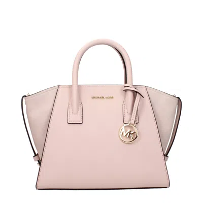 Michael Kors Avril Women's Handbag Pink/powder Pink Leather