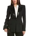 Michael Kors Sable Embellished Georgina Blazer In Black