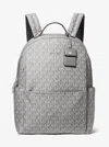 Michael Kors Sable Large Printed Signature Logo Backpack In Gray
