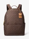 Michael Kors Sable Large Printed Signature Logo Backpack In Multi