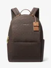 Michael Kors Sable Large Signature Logo Backpack In Brown