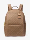Michael Kors Sable Large Signature Logo Backpack In Neutral